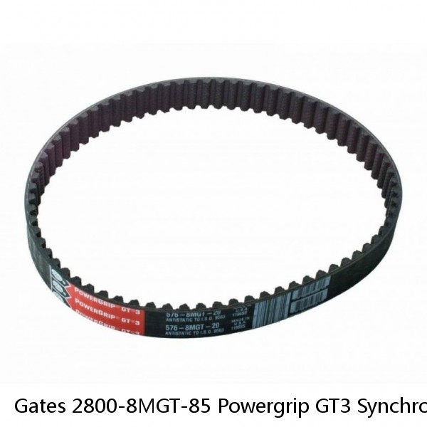 Gates 2800-8MGT-85 Powergrip GT3 Synchronous Timing Belt 8mm Pitch 9356-0076 NEW #1 image